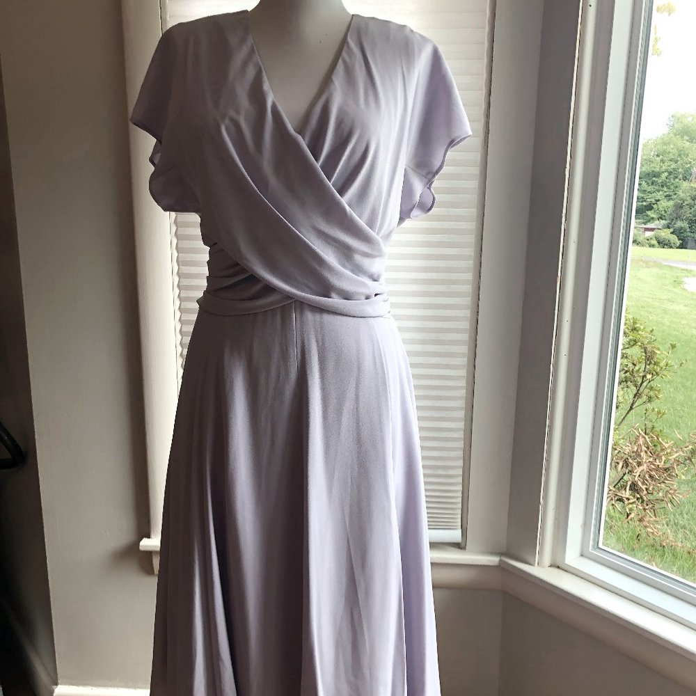 Lovely Lilac Tie-Back, Wrap Front Dress by Gal Meets Glam in US Size 12